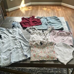 Forever 21 Assorted Tops , skirt and dress . Gently used